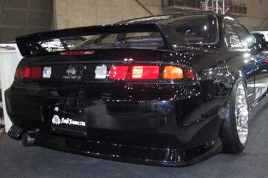 Black S14 Silvia Kouki with Final Konnexion Type I body kit and Weds wheels